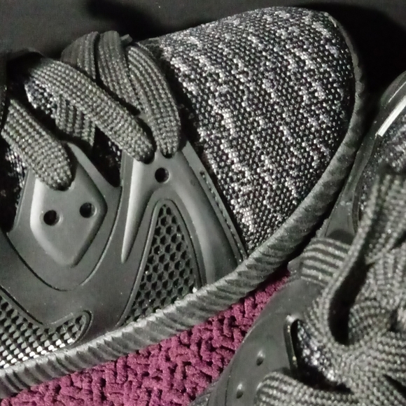 Qupid Knit Lace up Black sneakers - Picture 8 of 9